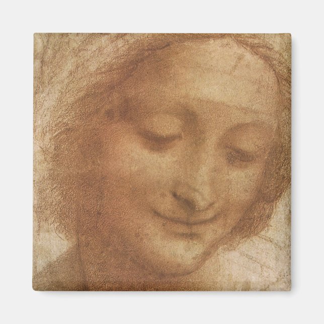 Leonardo da Vincis Portrait der Saint-Anne-Studie Magnet (Vorne)