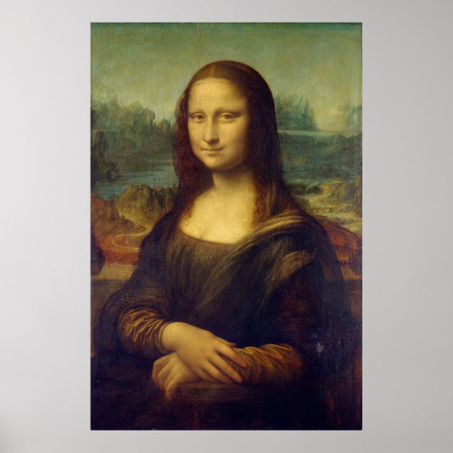 Leonardo da Vincis Porträt der Mona Lisa Poster (Vorne)