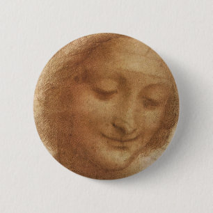 Leonardo da Vincis Porträt von der heiligen Anna S Button