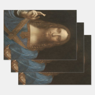 Leonardo da Vincis Salvator Mundi (Jesus Christus) Geschenkpapier Set