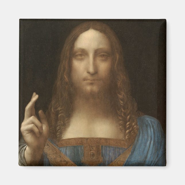 Leonardo da Vincis Salvator Mundi (Jesus Christus) Magnet (Vorne)