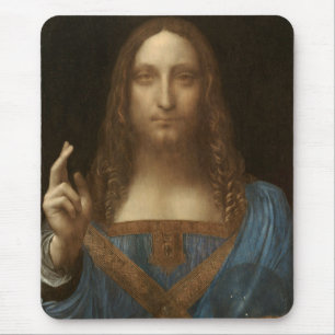 Leonardo da Vincis Salvator Mundi (Jesus Christus) Mousepad