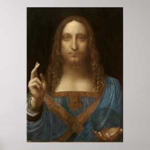 Leonardo da Vincis Salvator Mundi (Jesus Christus) Poster