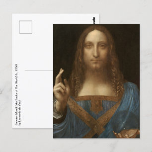 Leonardo da Vincis Salvator Mundi (Jesus Christus) Postkarte