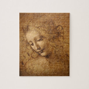 Leonardo da Vincis Scapigliata, Kopf einer Frau Puzzle