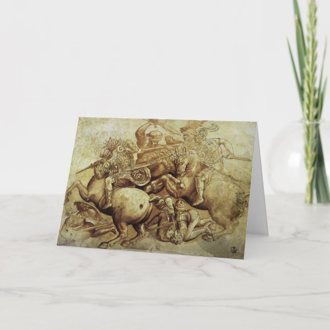 Leonardo da Vincis Schlacht von Anghiari Karte (Vorderseite)