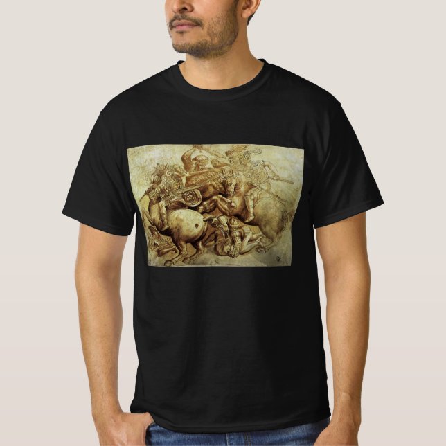 Leonardo da Vincis Schlacht von Anghiari T-Shirt (Vorderseite)