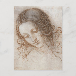 Leonardo da Vincis Studie des Leiters von Leda Postkarte