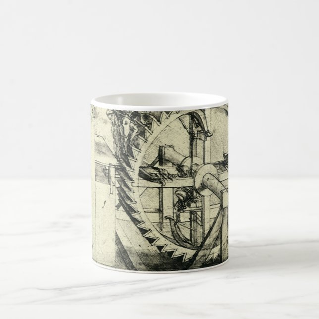 Leonardo da Vincis Treadmill Powered Crossbow Kaffeetasse (Mittel)