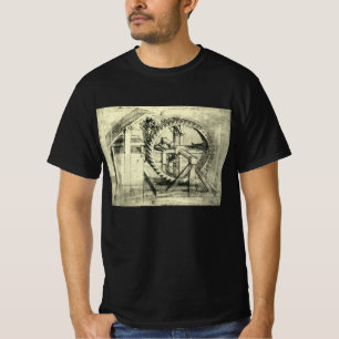 Leonardo da Vincis Treadmill Powered Crossbow T-Shirt