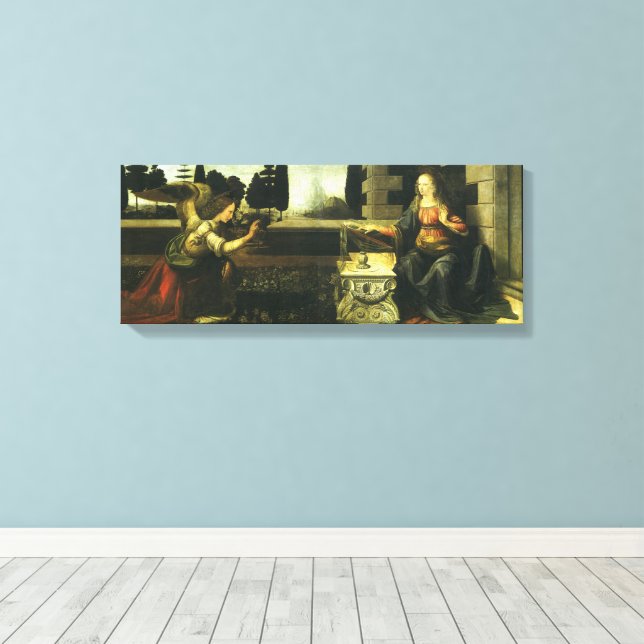 Leonardo da Vincis Verkündung des Herrn Leinwanddruck (Insitu (Holzboden))