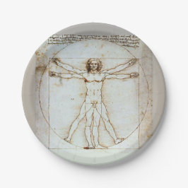 Leonardo da Vinci's Vitruvian Man Paper Plate Pappteller