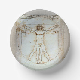 Leonardo da Vinci's Vitruvian Man Paper Plate Pappteller