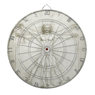 Leonardo da Vincis Vitruvianischer Mann Dartscheibe