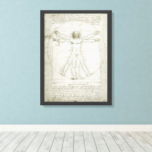 Leonardo da Vincis Vitruvianischer Mann Leinwanddruck