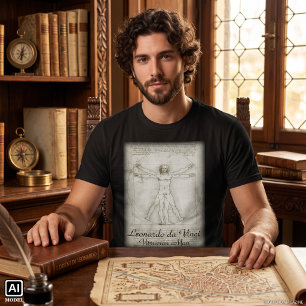 Leonardo da Vincis Vitruvianischer Mann T-Shirt