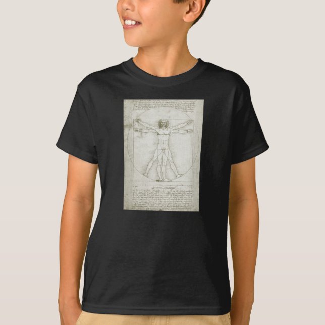 Leonardo da Vincis Vitruvianischer Mann T-Shirt (Vorderseite)