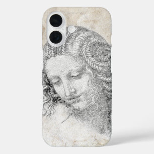 Leonardo DaVinci Skizze Leda Pergament Elegante Ku iPhone 16 Hülle