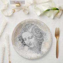 Leonardo DaVinci Skizze Leda Pergament Elegante Ku