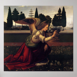 Leonardo DaVinci Verkündigung Angel Druck Poster
