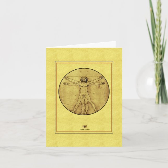 Leonardo de vinci "Vitruvian Man" Karte (Vorderseite)