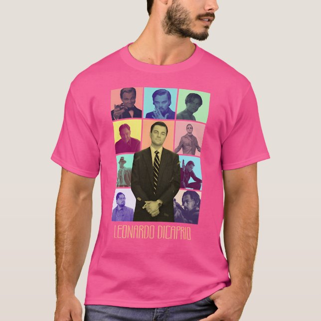 Leonardo Dicaprio - Iconic Roles Collage T-Shirt (Vorderseite)