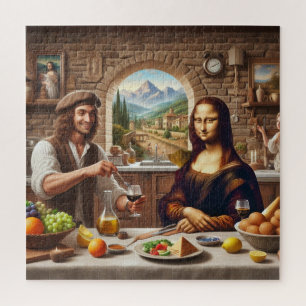 Leonardo macht Abendessen in Mona Lisa Puzzle