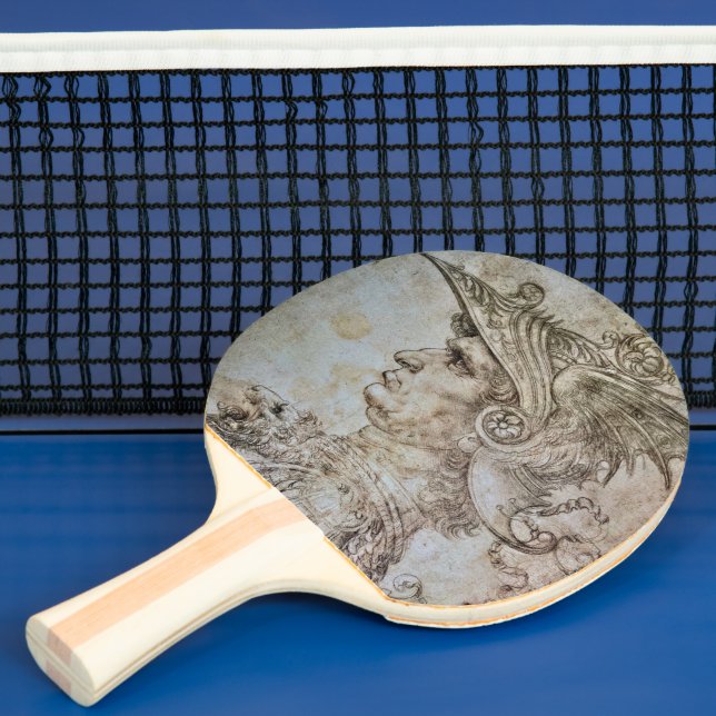 Leonardo's Helmeted Warrior Ping Pong Paddle Tischtennis Schläger (InSitu)