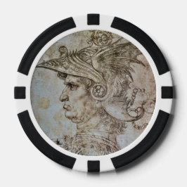 Leonardo's Helmeted Warrior Poker Chip