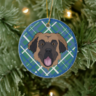 Leonberger Christmas Keramik Ornament