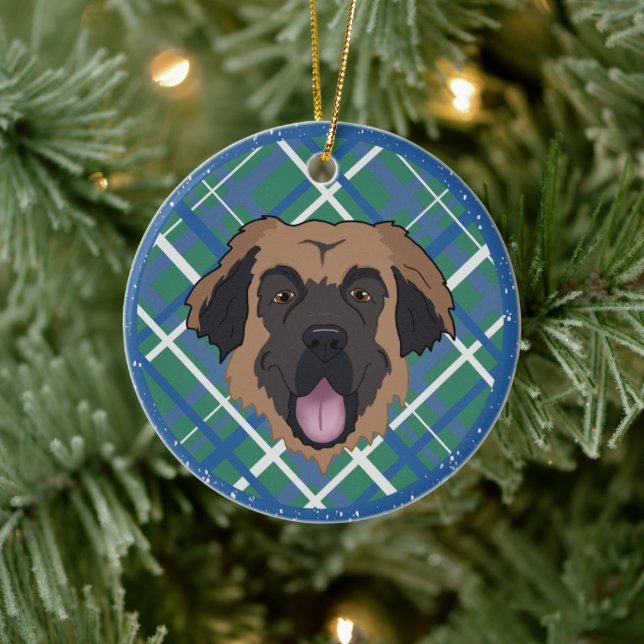 Leonberger Christmas Keramik Ornament (Baum)