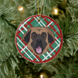 Leonberger Christmas Keramik Ornament