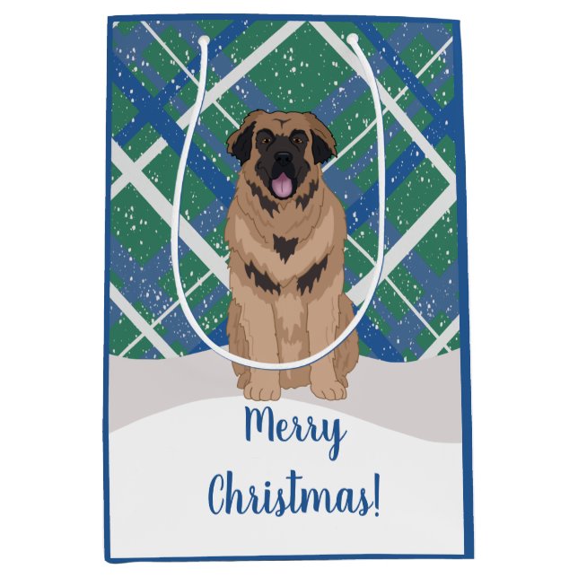 Leonberger Christmas Mittlere Geschenktüte (Vorderseite)