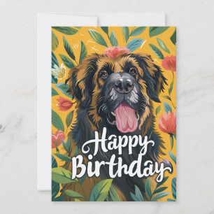 Leonberger Dog Birthday Feiertagskarte
