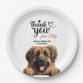Leonberger Dog Pappteller