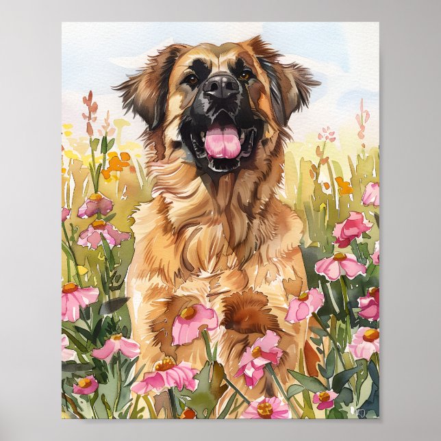 Leonberger Gentle Giant Dog Art Print Poster (Vorne)