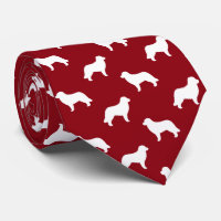 Leonberger Hund Silhouetten Muster Red