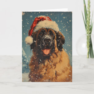 Leonberger Hund Vintag personalisierte Weihnachten