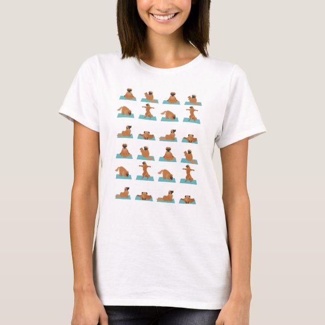 Leonberger Hund Yoga T-Shirt (Vorderseite)