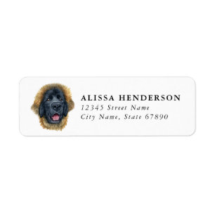 Leonberger-Hunde-Rücksendeadressetiketten
