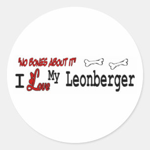 Leonberger (I-Liebe) Runder Aufkleber
