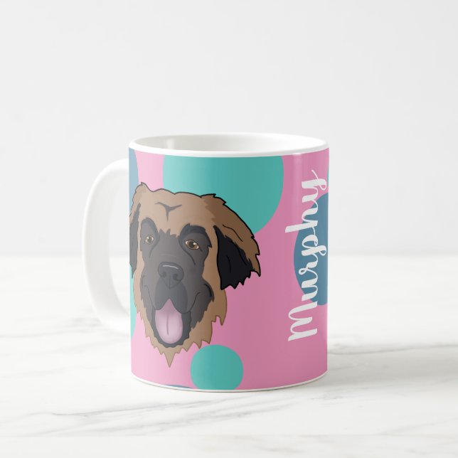 Leonberger individuell anpassbar kaffeetasse (Vorderseite Links)