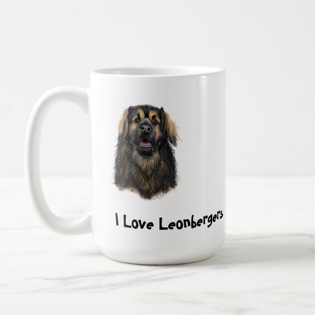 Leonberger Kaffee-Magnesium Tasse (Links)