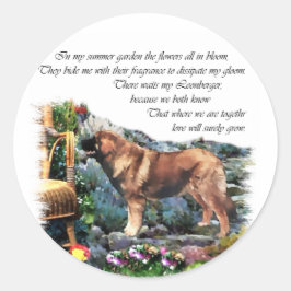 Leonberger Kunstgeschenke Runder Aufkleber