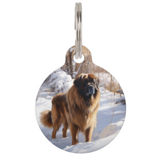 Leonberger lässt es Weihnachten schneien Haustiermarke