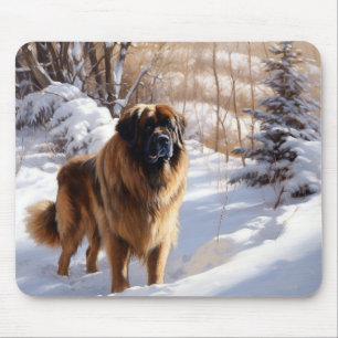 Leonberger lässt es Weihnachten schneien Mousepad