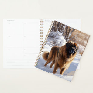 Leonberger lässt es Weihnachten schneien Planer