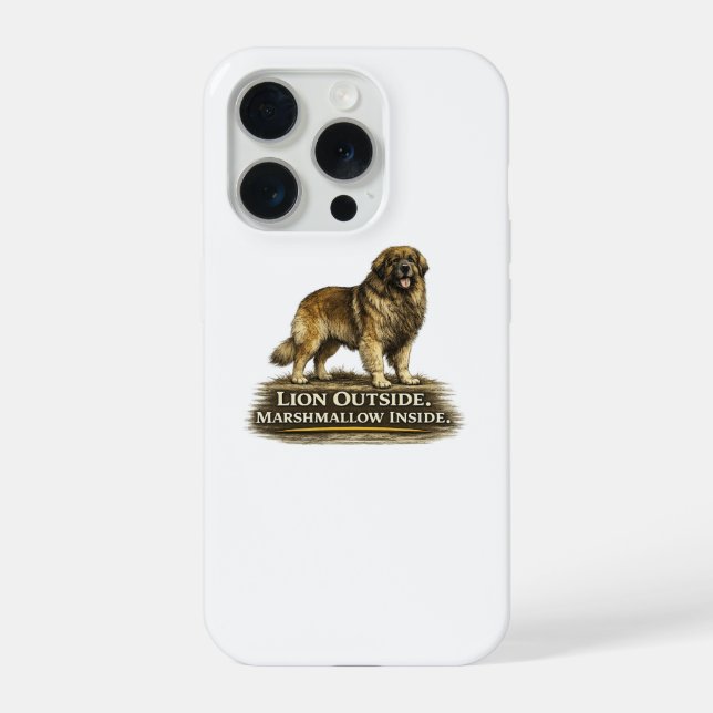 Leonberger – Löwe außen Marshmallow innen iPhone Hülle (Rückseite)