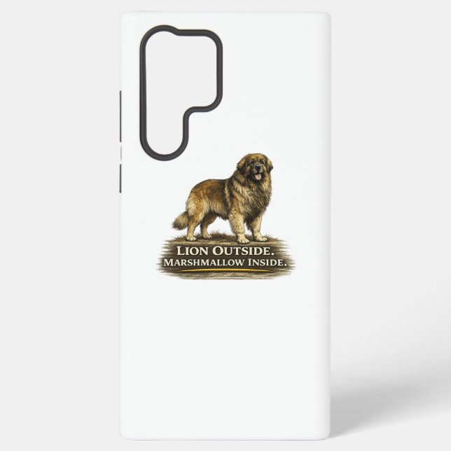 Leonberger – Löwe außen, Marshmallow innen Samsung Galaxy Hülle (Rückseite)