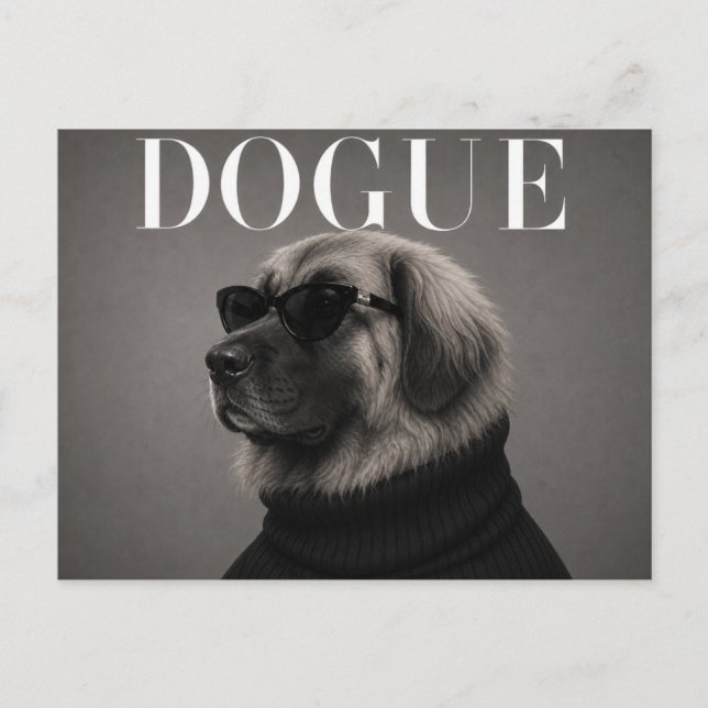 Leonberger Luxus-Mode-Hundeporträt Postkarte (Vorderseite)